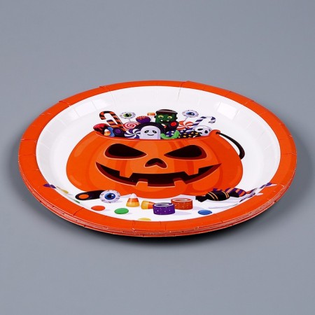 Papa plate "Pumpkin", in a set of 6 pcs.-1