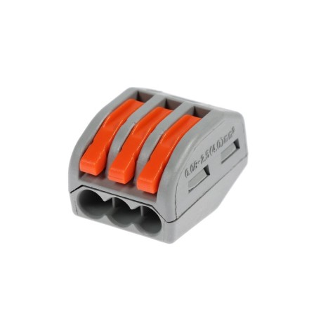 Construction and installation terminal, SK-329, 32A, 0.08-2.5 mm2, 3 ed., With a lever, set of 10 pcs