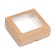 Food box, with a window, craft, 10 x 10 x 3.5 cm
