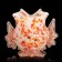 Glass of glass into the glass brown "owl" red-white H 120 mm