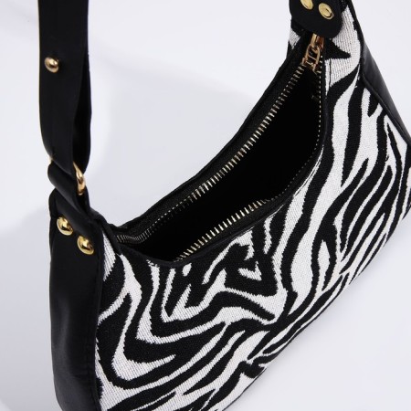 Women's textile bag, 20x23x5.5 cm, zebra-6