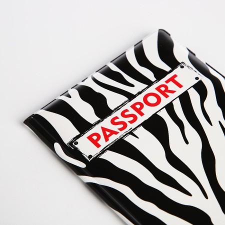 Cover for passport, black/white color-4