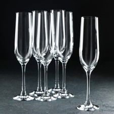 A set of glasses for champagne Viola, 190 ml, 6 pcs