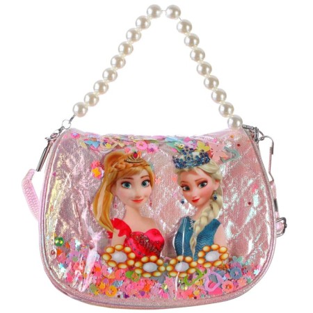 Children's bag on the valve, 6x12x16 cm, adjustable belt, pink mix