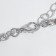 The necklace "Jewel" is large, white color in silver, 34 cm
