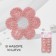 Knitted elements "chamomile", 3.7 × 3.7 cm, 10 pcs, pink/white color
