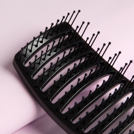 The comb massage, wide, ventilated, 7.5 × 23 cm, black color-2
