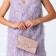 Female bag on a magnet, pink color