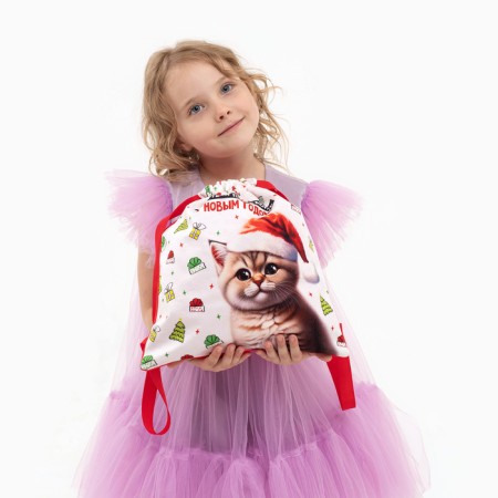 Children's bag "Kit in a hat", 35 × 30 cm, New Year's-8