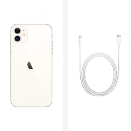 Smartphone Apple A2221 iPhone 11 128GB 4GB white monoblock 3G 4G 1SIM 6.1 "828x1792 iOS 15 12MPIX 802.1-3