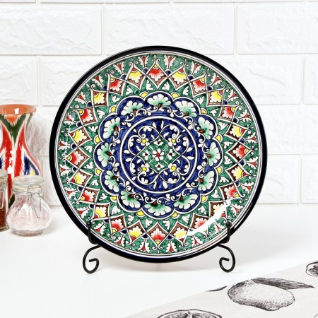 Largan Rishtan ceramics "Patterns", 28 cm, blue -blue pack-1