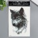 Tattoo on the body Black "Wolf" 21x15 cm