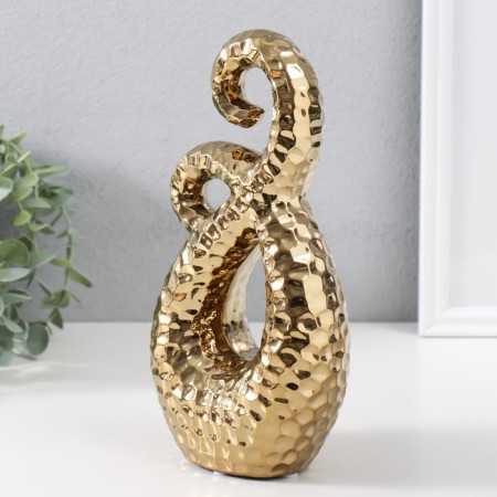 Souvenir Ceramics "Abstraction. Tentacles" gold 12.5x7x25 cm-2