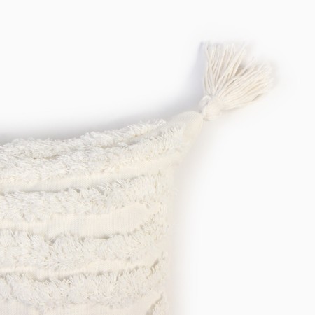 Decorative pillowcase "Ethel" BOHO, 45x45 cm, milk color, 100% cotton-1