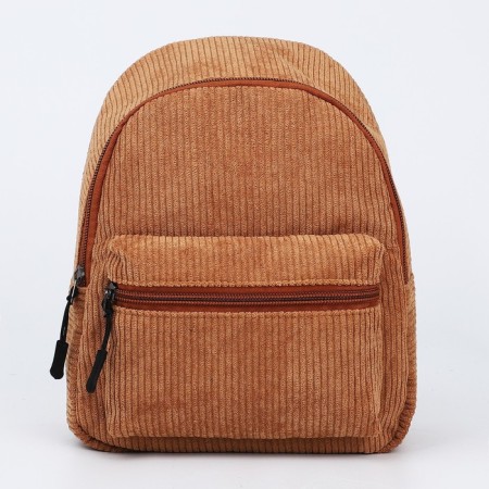 School textile backpack, 22x24x12 cm, beige color-3