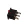 Red switch with backlight, 12 V, 15 A, 3 contacts, mini size