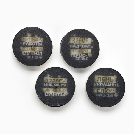 Tea New Year's candles "for the goddess", without aroma, set of 4 pcs, diam. 3.7 cm-3