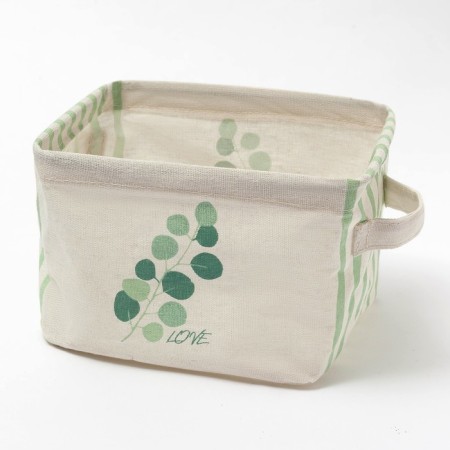 Textile basket "Eucalypt", 20.5x16 x14.5 cm-1