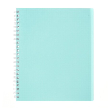 A notebook of 80 sheets in a cage on the crest of canvas, plastic cover, offset block, turquoise