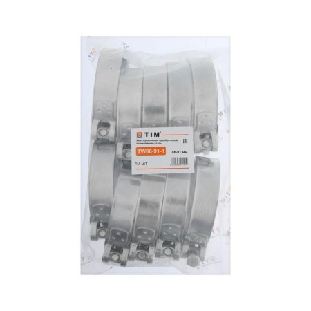 TIM TW86-91-1 power clamp, diameter 86-91 mm, single-button, galvanized-1