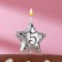 Candle in the cake on the skewer "Air star", number 5, 3.5 cm, silver