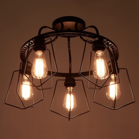 Caucasum "compact" 5x40W E27 Black 53x53x42 cm.-3
