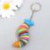 Trick rubber "Rainbow caterpillar" mix 2x2x7.5 cm