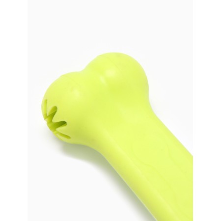 Chewing toy "Tasty bone" with holes for treats, TPR, 11 cm, salad-2