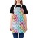 Apron kitchen with a photo print "Circles in color overflows", adjustable, size OS