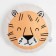 Decorative Ethel Pillow "Tiger", 40x40 cm, velor, 100% polyester