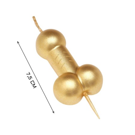 Candle for Cake "Favorite", 3.5x8 cm, on a skewer, gold-2