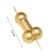 Candle for Cake "Favorite", 3.5x8 cm, on a skewer, gold