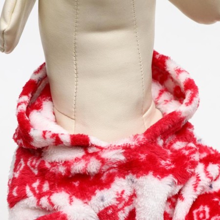 Kombinson "Deer" with a hood, size S (DS 25 cm, OG 35 cm, Osh 25 cm), red-6
