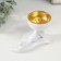 The stand under the incense of the polystone "man lies" white 6.1x6.3x10.7 cm