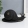 Souvenir Polystone "Black Snail" Golden Patina 8x11x16 cm