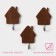 Hooks of self -adhesive deed "wooden houses", 3 pcs, a dark tree color