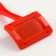 Pudder without drops curved, small, 7 x 14 cm, red