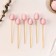 Skewers "Easter egg", pink color, set 6 pcs.