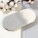 Ceramic “Classics” saucer, 18.5 x 9 cm, white color