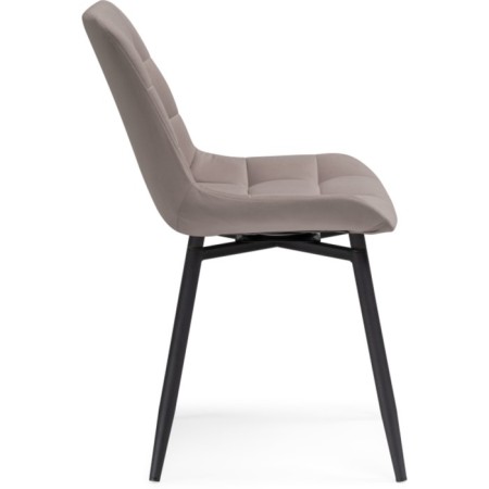 Stool on a chelsea metal -steamer spinning, metal/velor, black/latte 49x55x84 cm-4