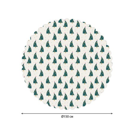The tablecloth "Christmas trees dance", round, Saten, d = 150 cm-1