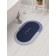 Moisted matting “Sponge”, oval, 50x80 cm, blue color
