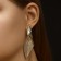 Earrings Metal "Bohemia" New Leaf, Color Gold