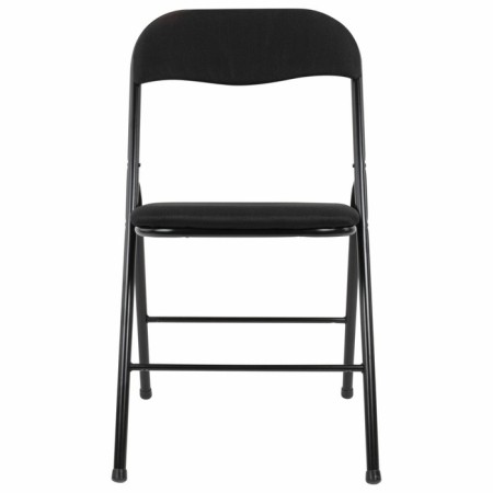 Folding stool Brabix Golf CF-007, black frame, black fabric-1