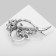 Brooch "1000 and 1 Night" curls, colored in silver