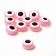 The bead "Eye" is flat, 1 × 1 × 0.6 cm, (set 10 pcs.), Pink color