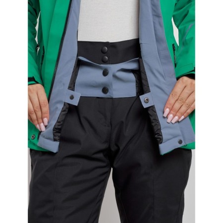 Ski costume female winter, size 44, green color-9