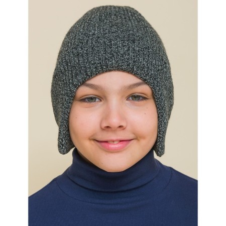 Children's hat, size 51-52, dark gray color