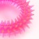 Chewing toy for dogs "needle ring", 9 cm, pink