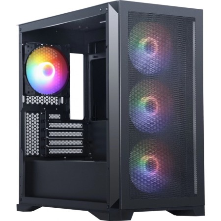The ACCORD AM08 case is black without PSU ATX 2xusb3.0 1xusb3.1 Audio Bott PSU-3